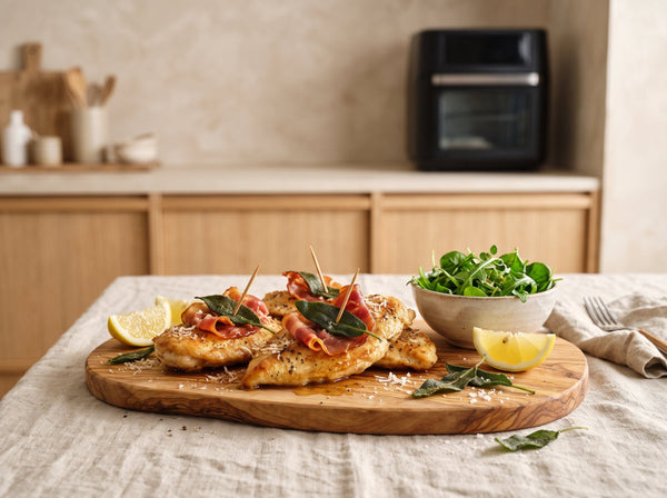 Hähnchen-Saltimbocca mit Salbei & Parmaschinken aus dem Airfryer in 20 Min