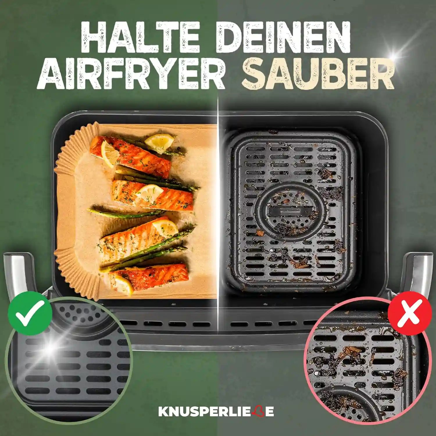 Backpapier für Großkammern Heißluftfritteusen