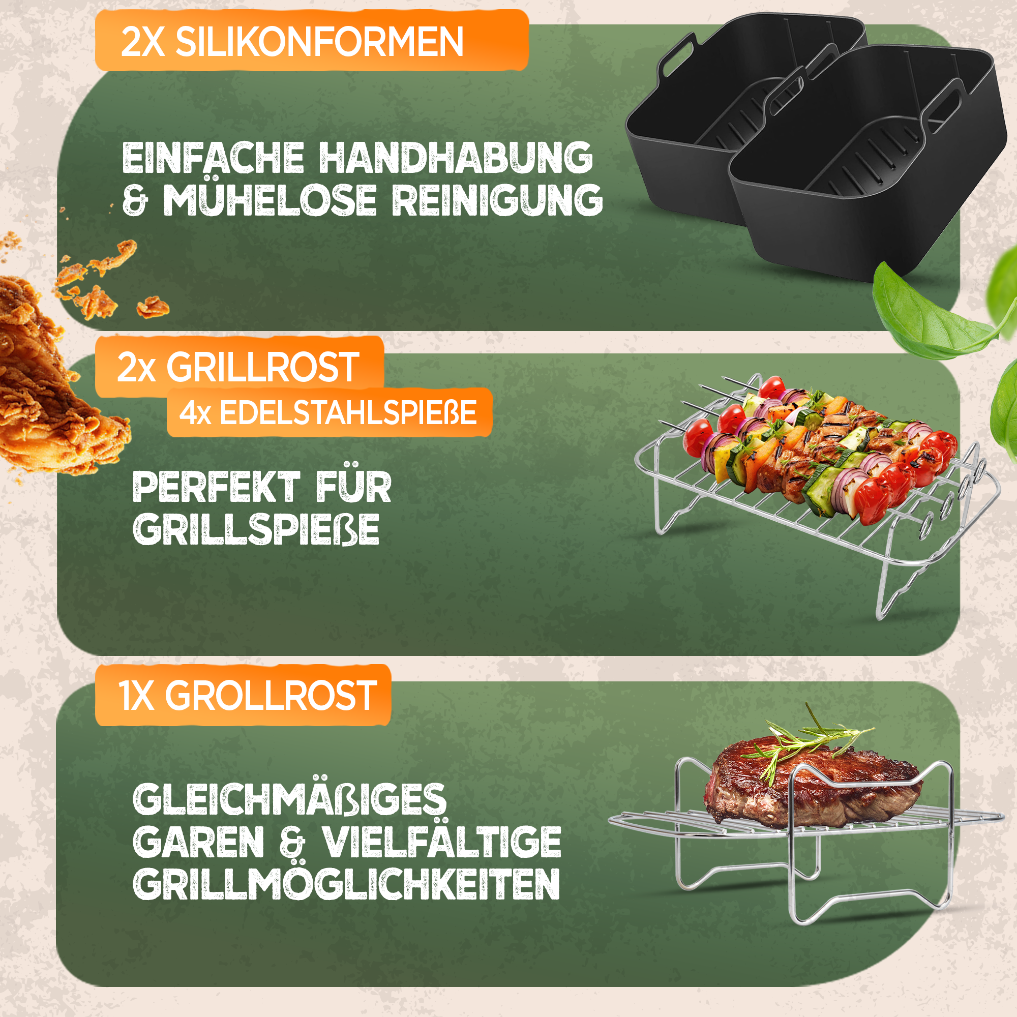 XL Zubehör-Set für Ninja Foodi 12tlg.