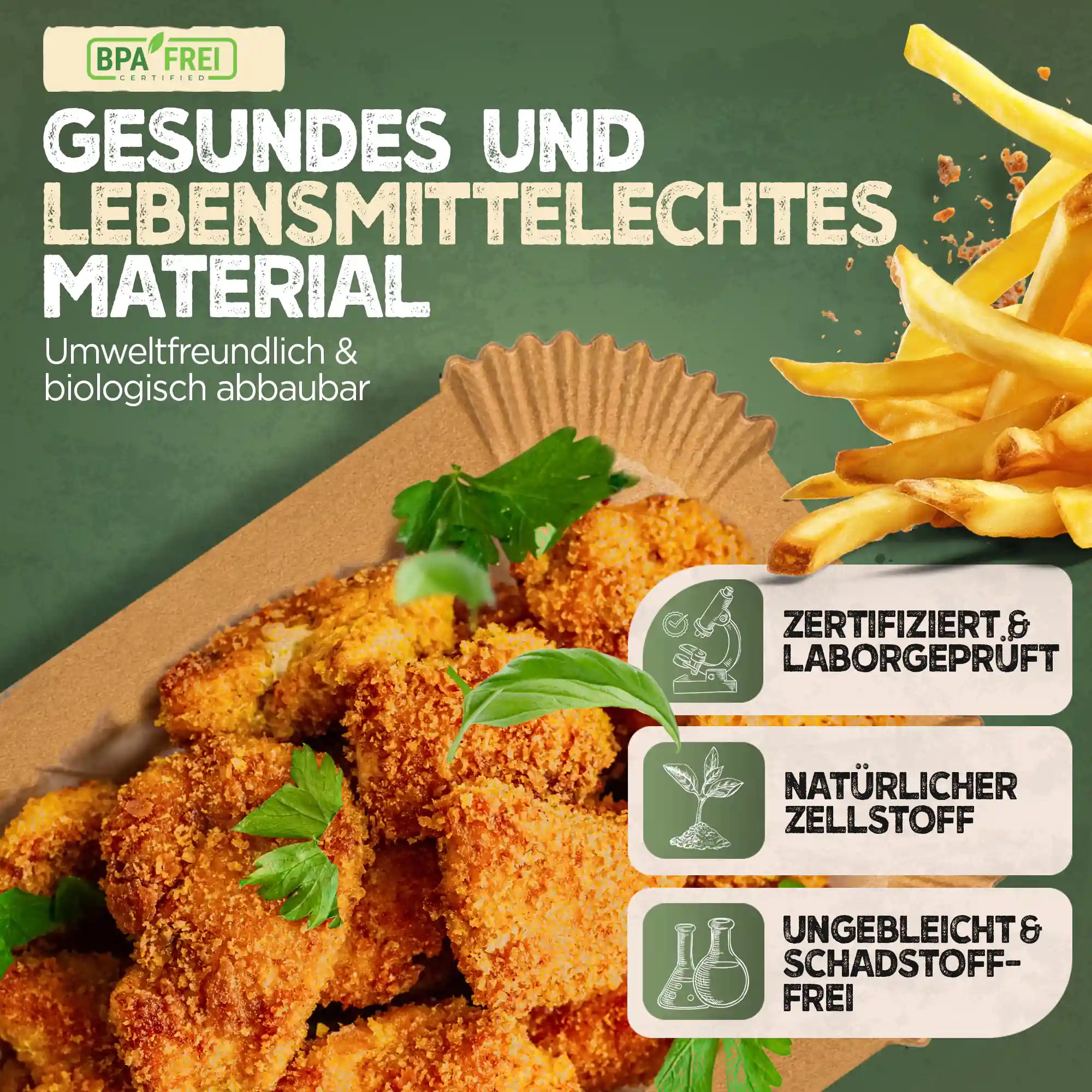 Airfryer Backpapier rechteckig für Dual Zone