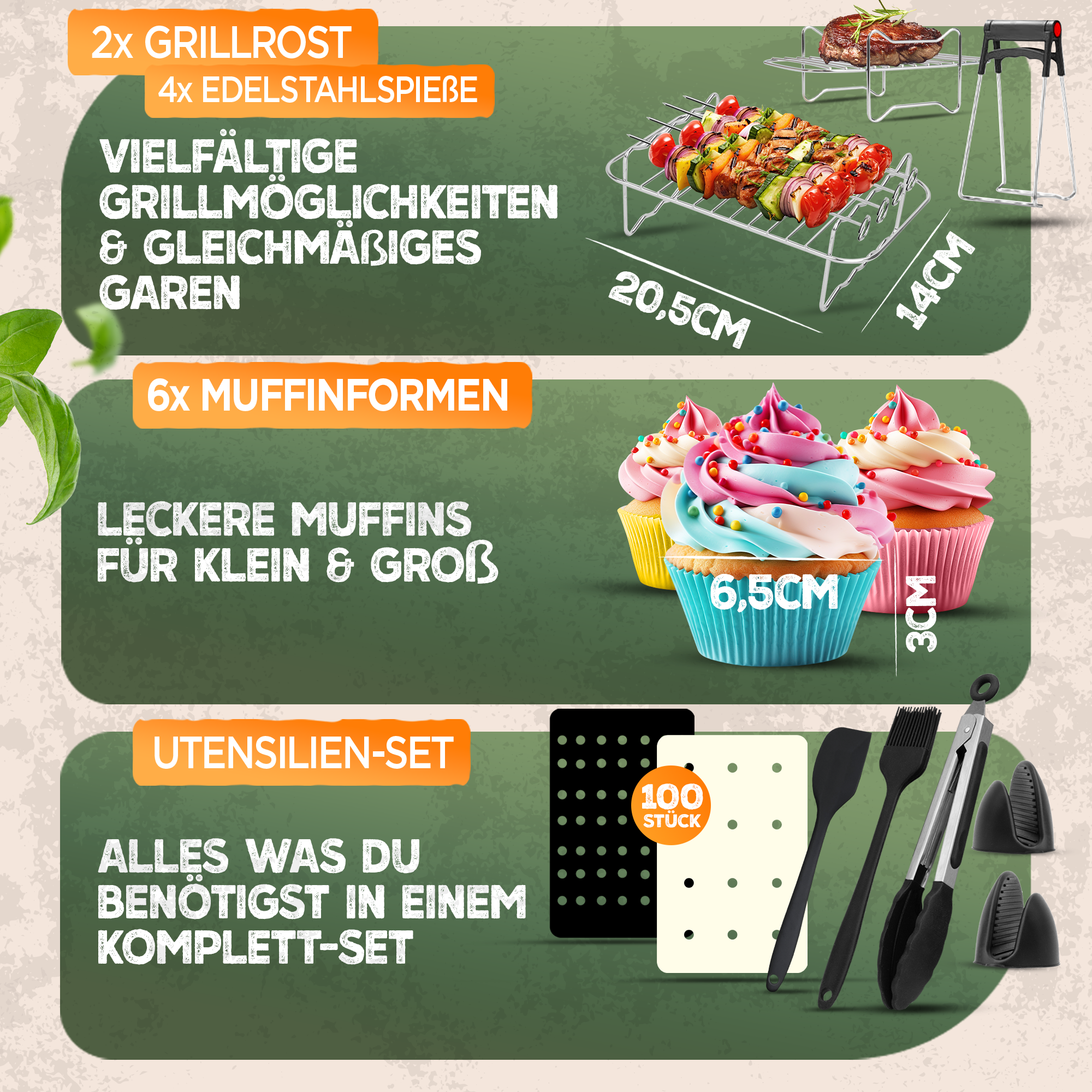 Ninja Heißluftfritteuse Zubehör Set XXL