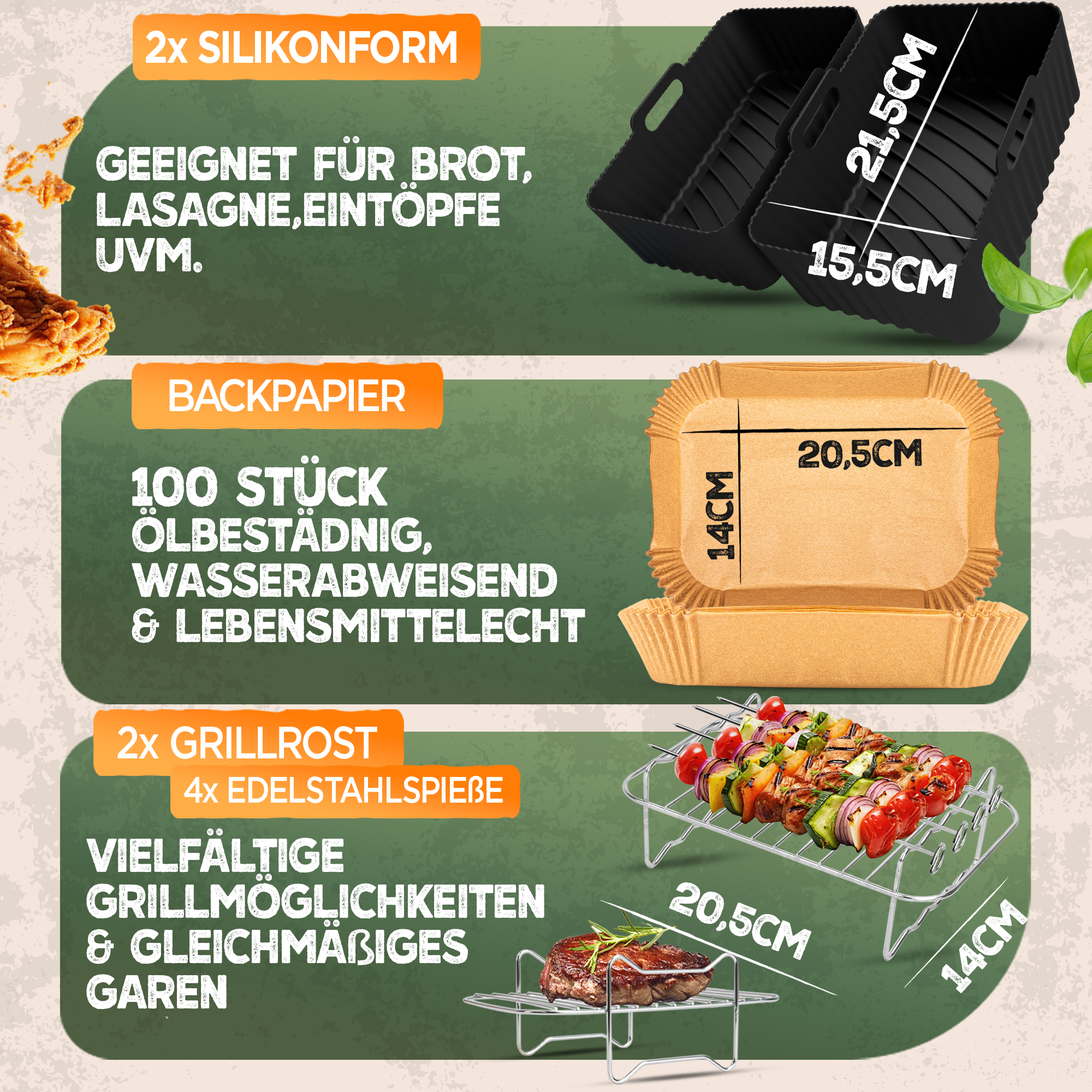 Ninja Heißluftfritteuse Zubehör Set XXL