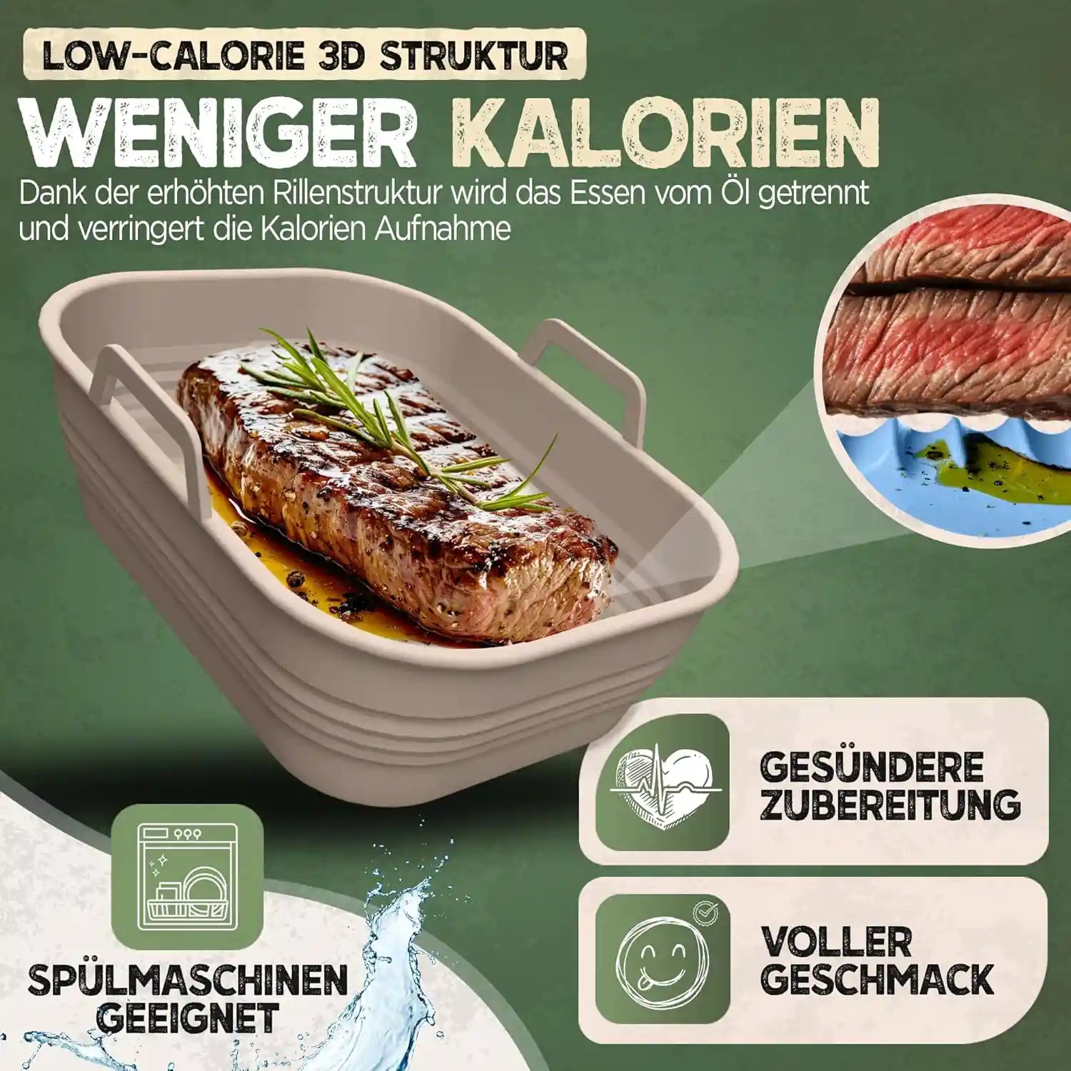 2er Set Silikonform Faltbar für Dual Zone