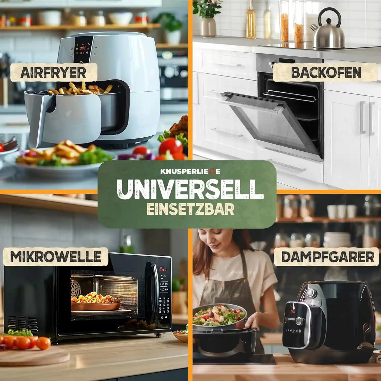 3er Set Silikonformen für Heißluftfritteuse & Airfryer – BPA-frei