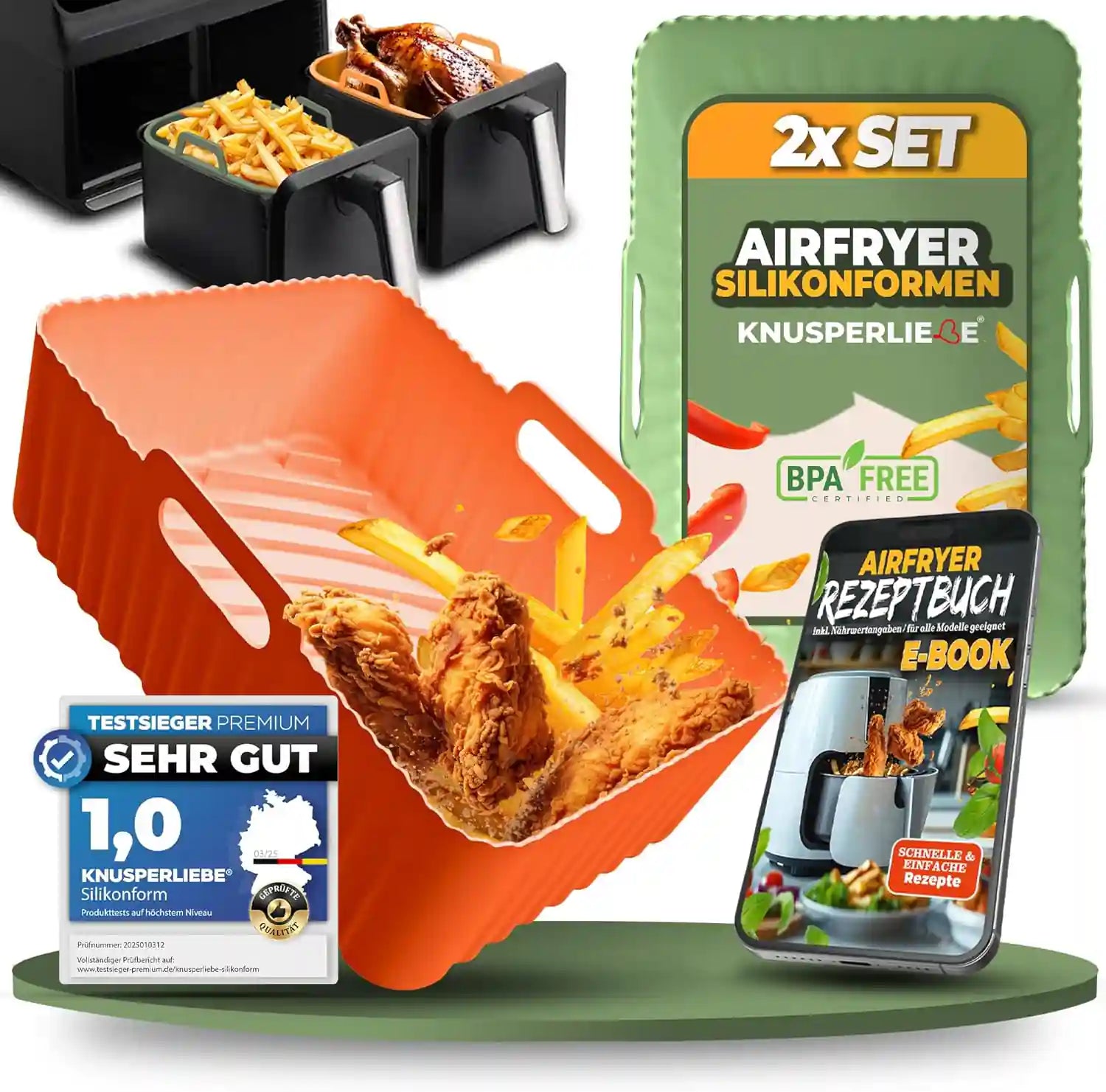 2er Set Silikonformen - Dual Zone