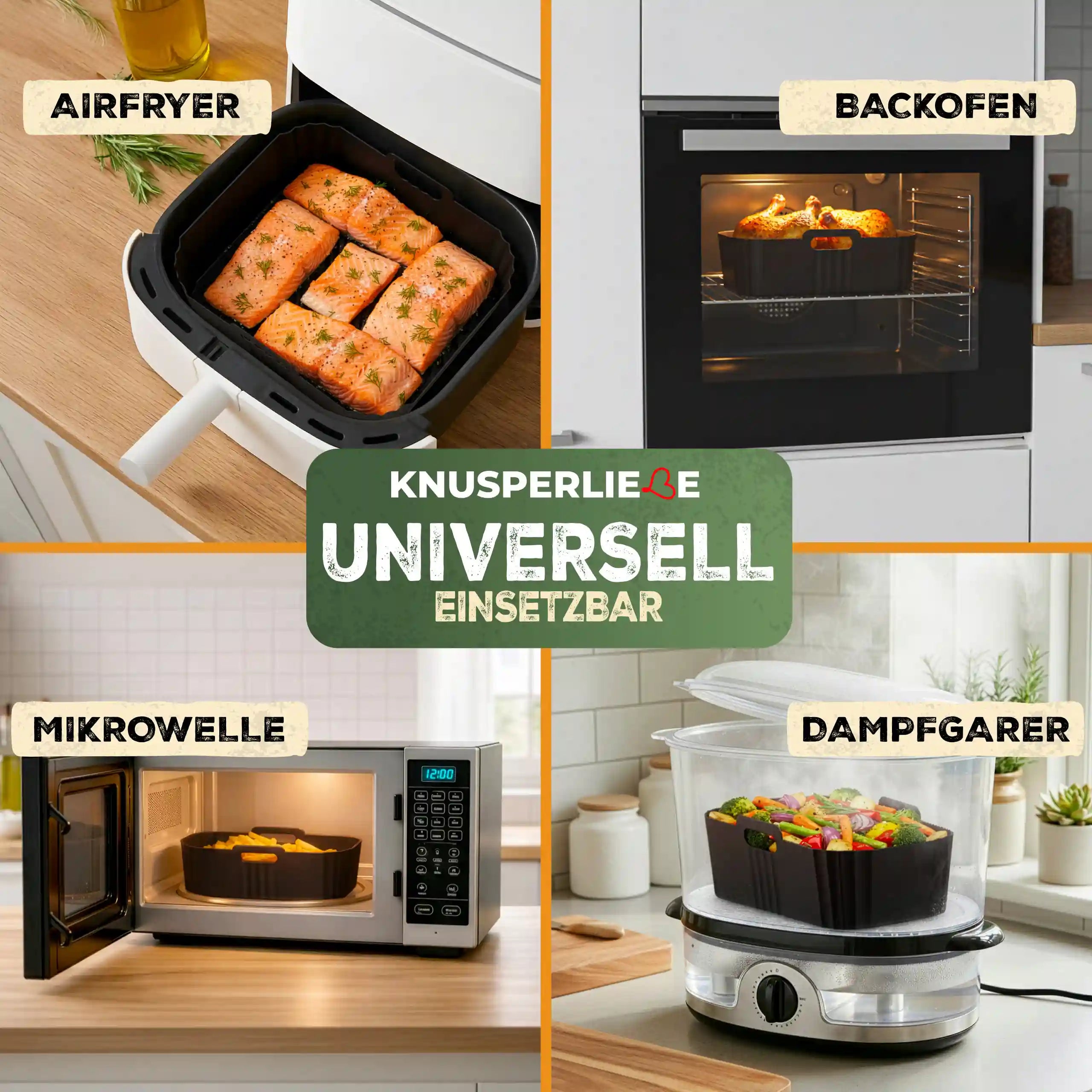 2er Set Silikonform Philips Dual Basket Airfryer 3000 & 5000 Serie