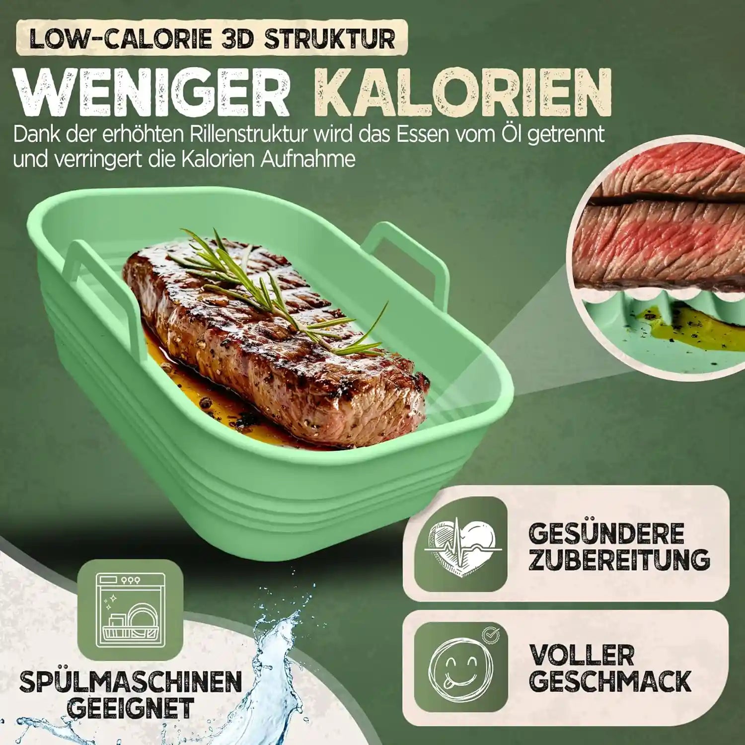 2er Set Silikonform Faltbar für Dual Zone