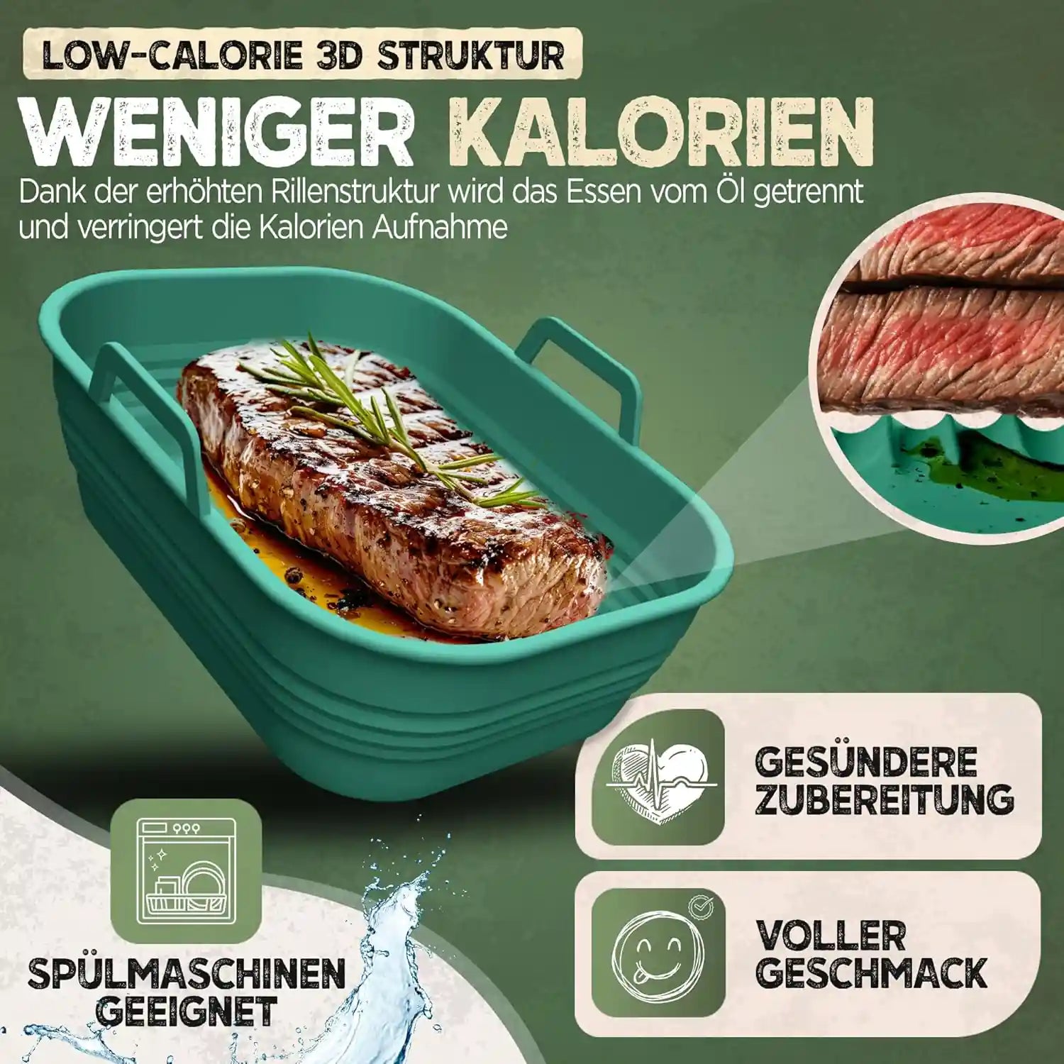 2er Set Silikonform Faltbar für Dual Zone