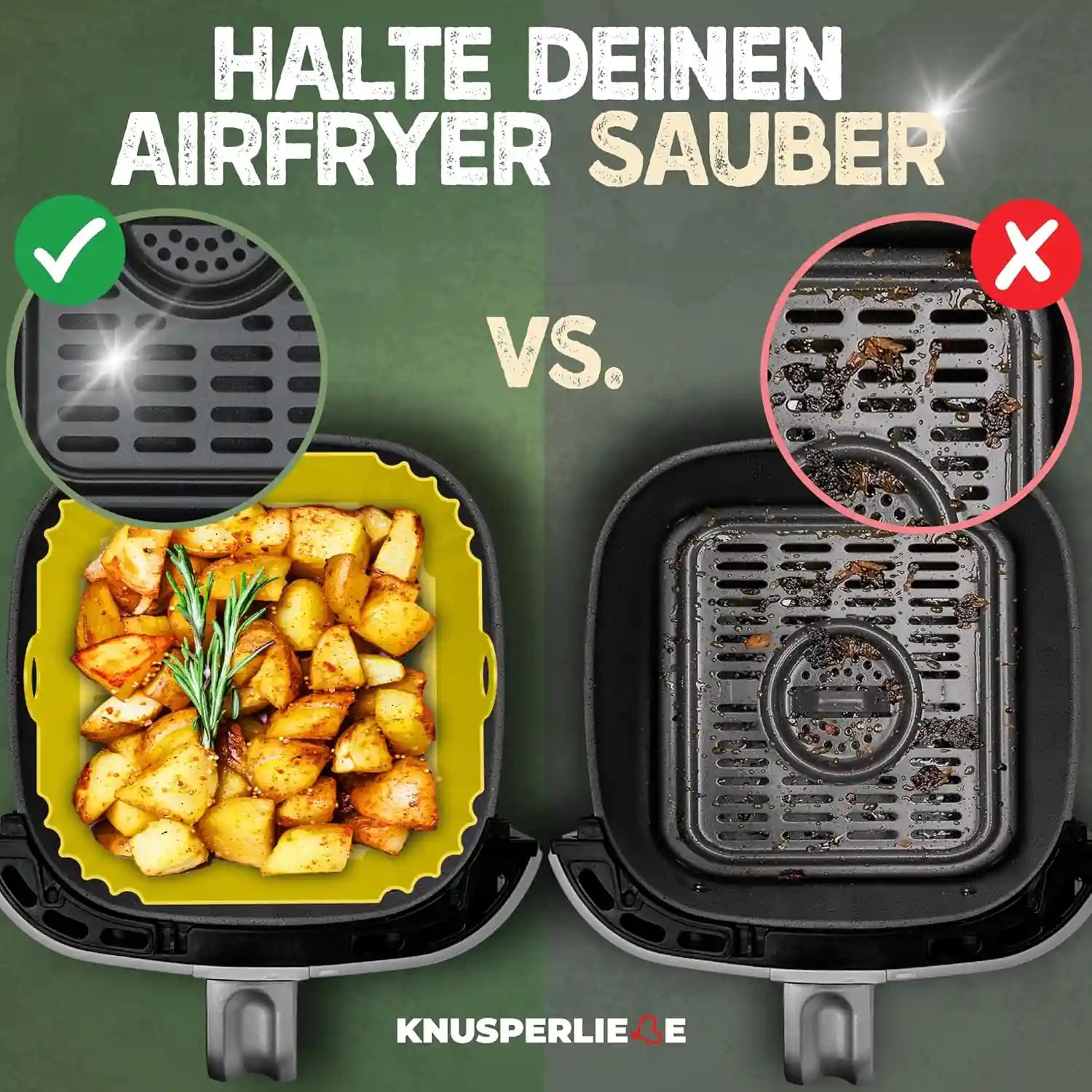3er Set Silikonformen für Heißluftfritteuse & Airfryer – BPA-frei