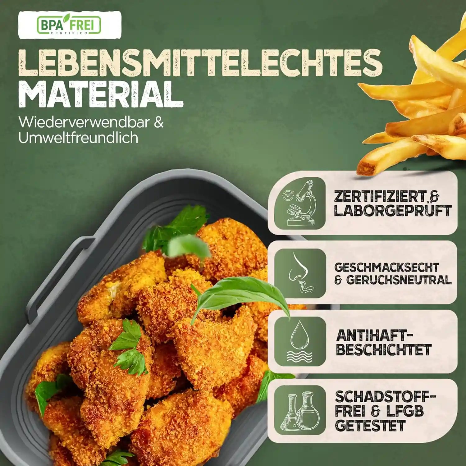 2er Set Silikonform Faltbar für Dual Zone