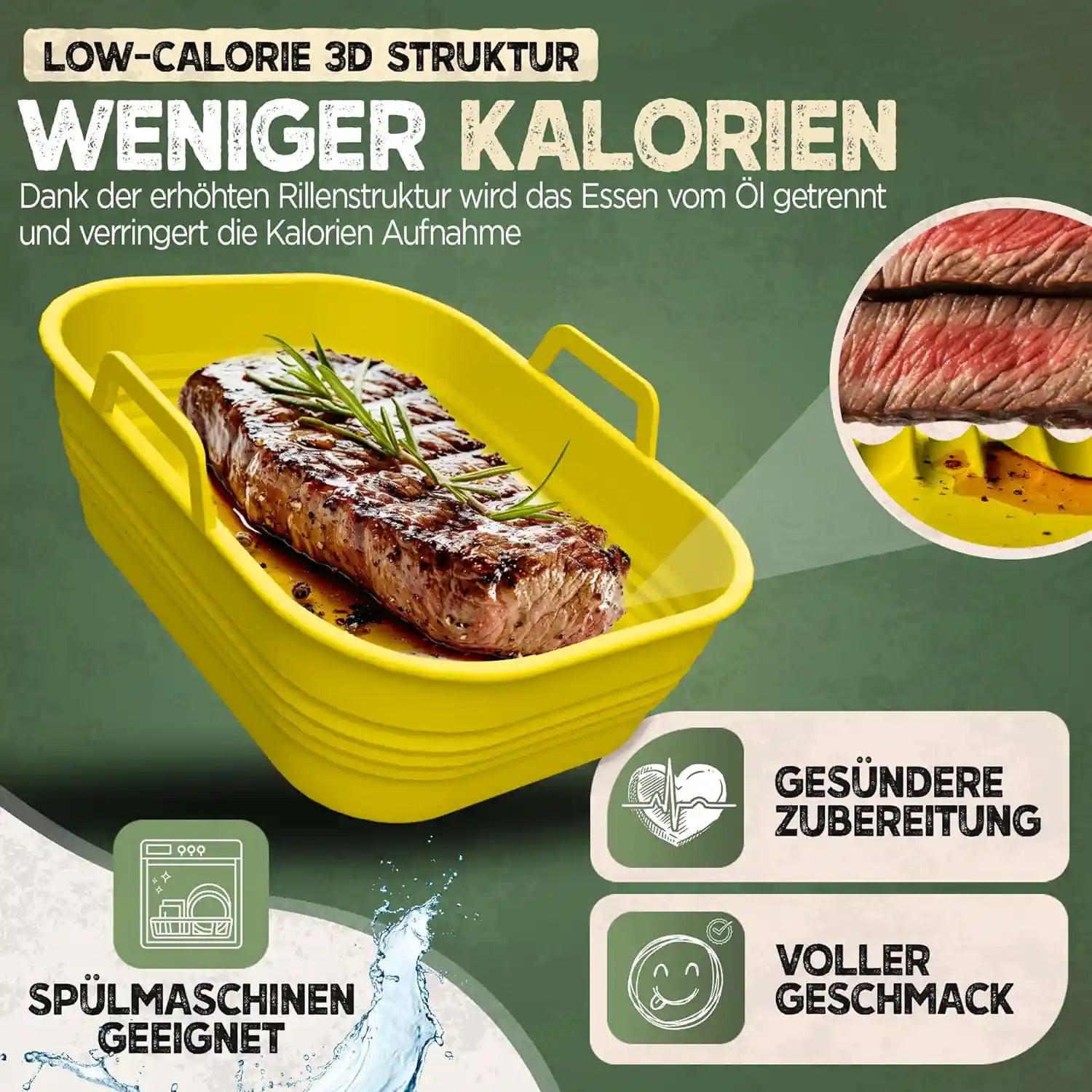 2er Set Silikonform Faltbar für Dual Zone