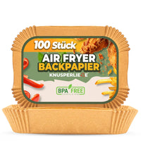 Airfryer Backpapier rechteckig für Dual Zone