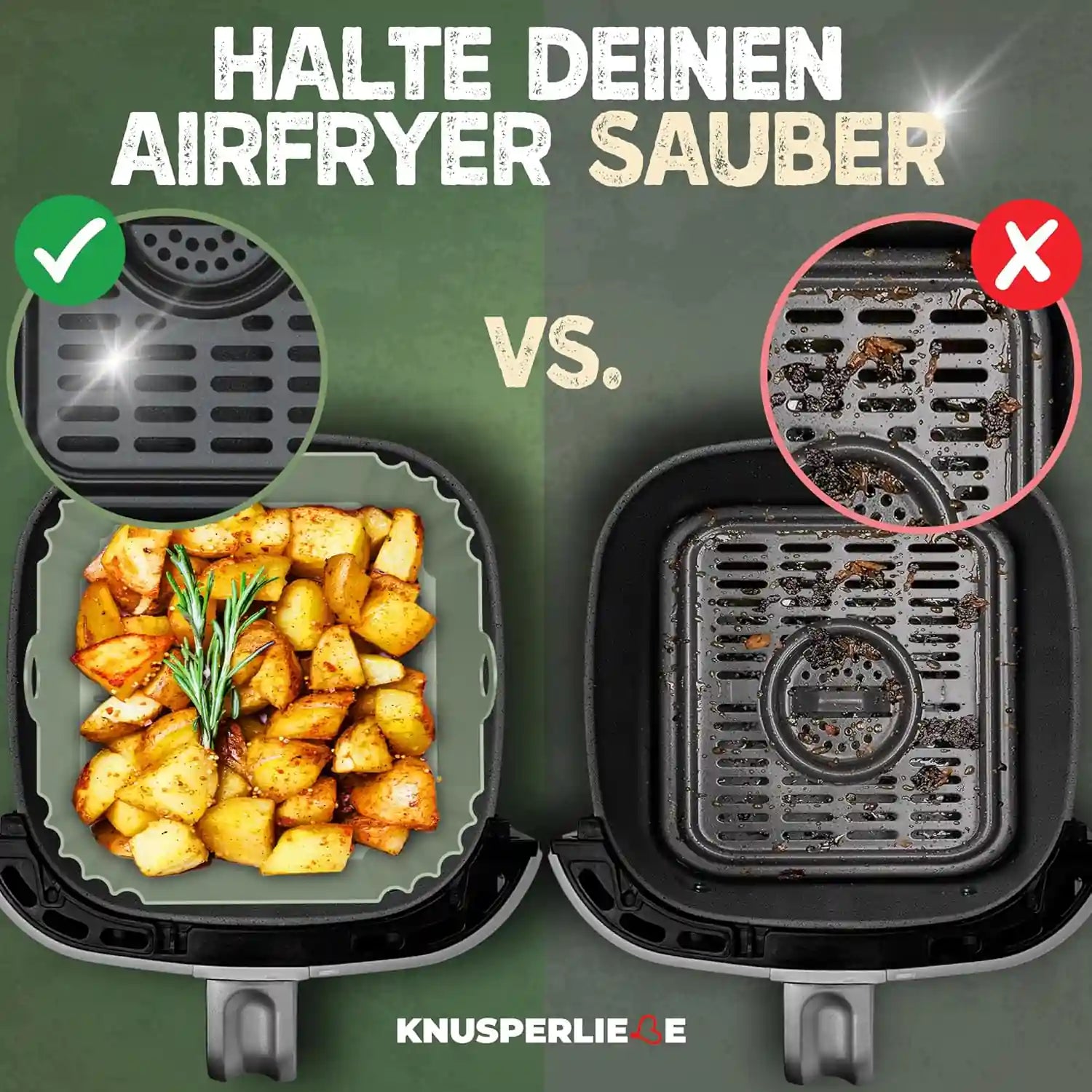 3er Set Silikonformen für Heißluftfritteuse & Airfryer – BPA-frei