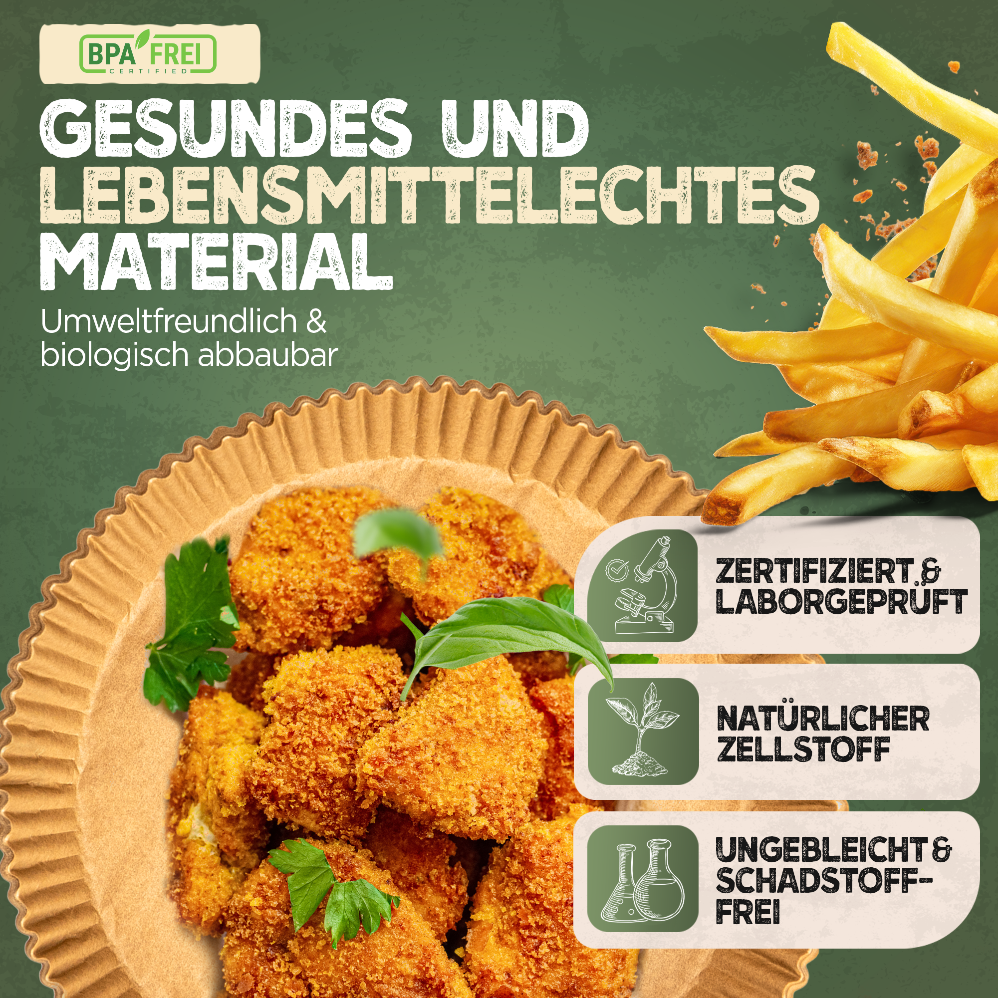Airfryer Backpapier rund