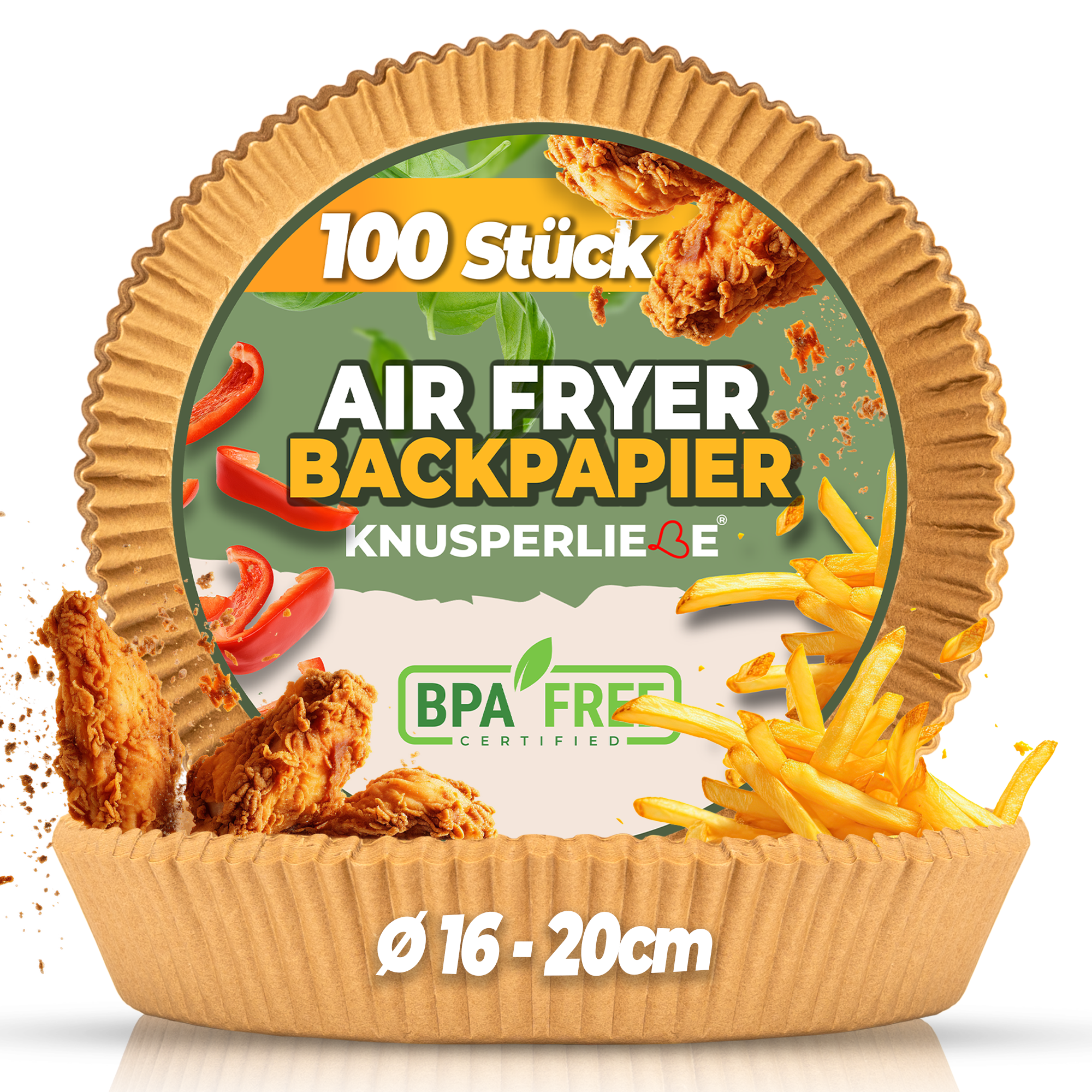 Airfryer Backpapier rund