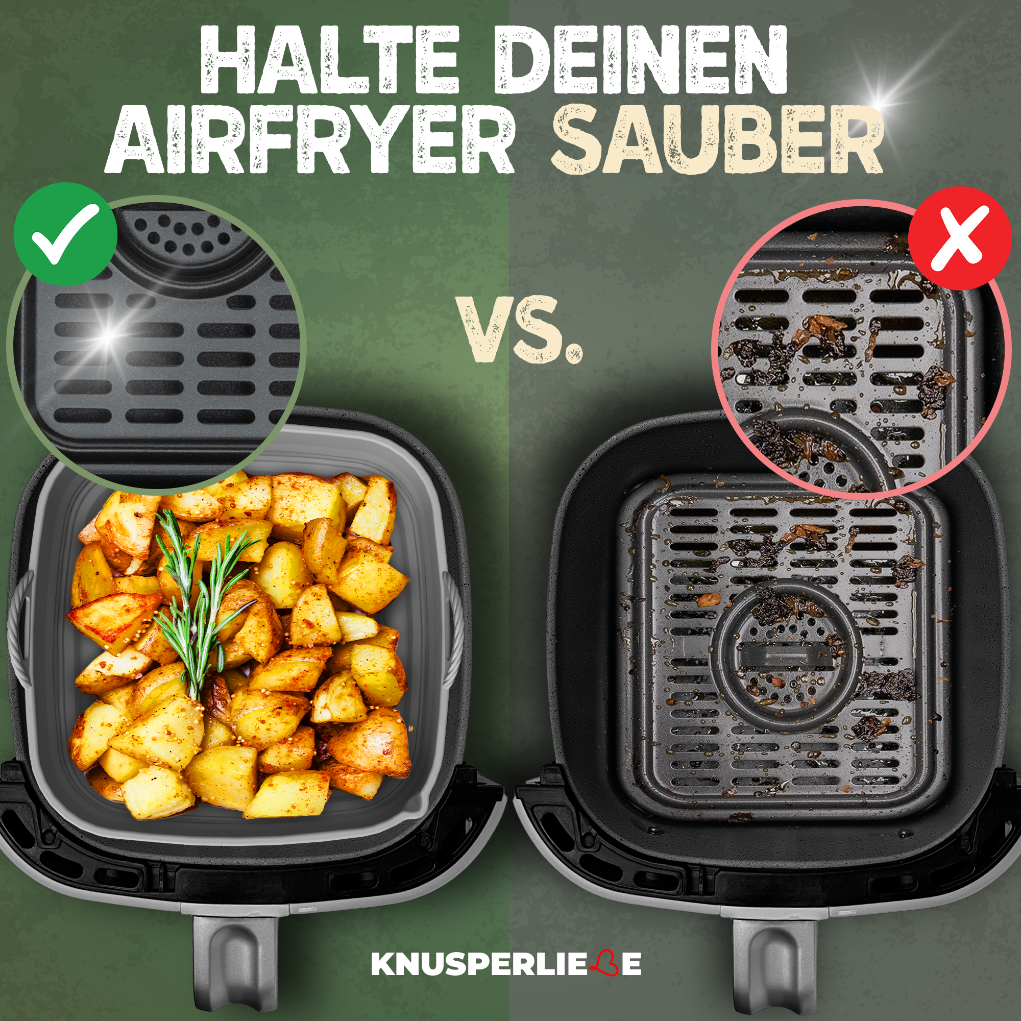 Starter-Bundle faltbar für eckige Heißluftfritteusen