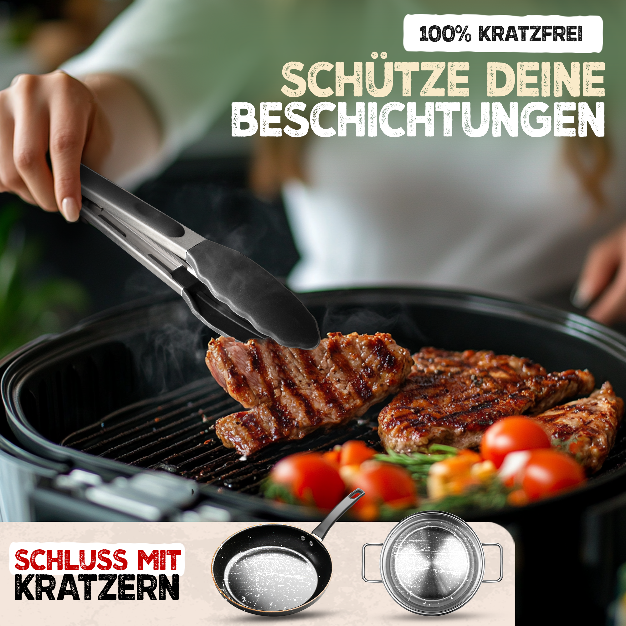 Küchenzange 2er-Set