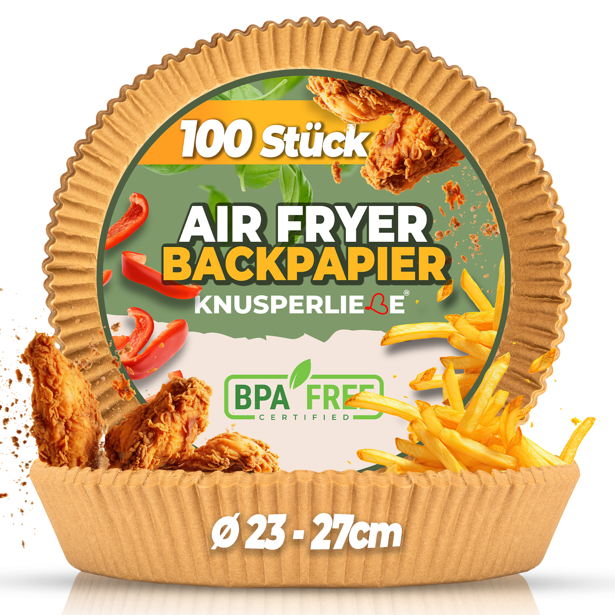 Airfryer Backpapier rund