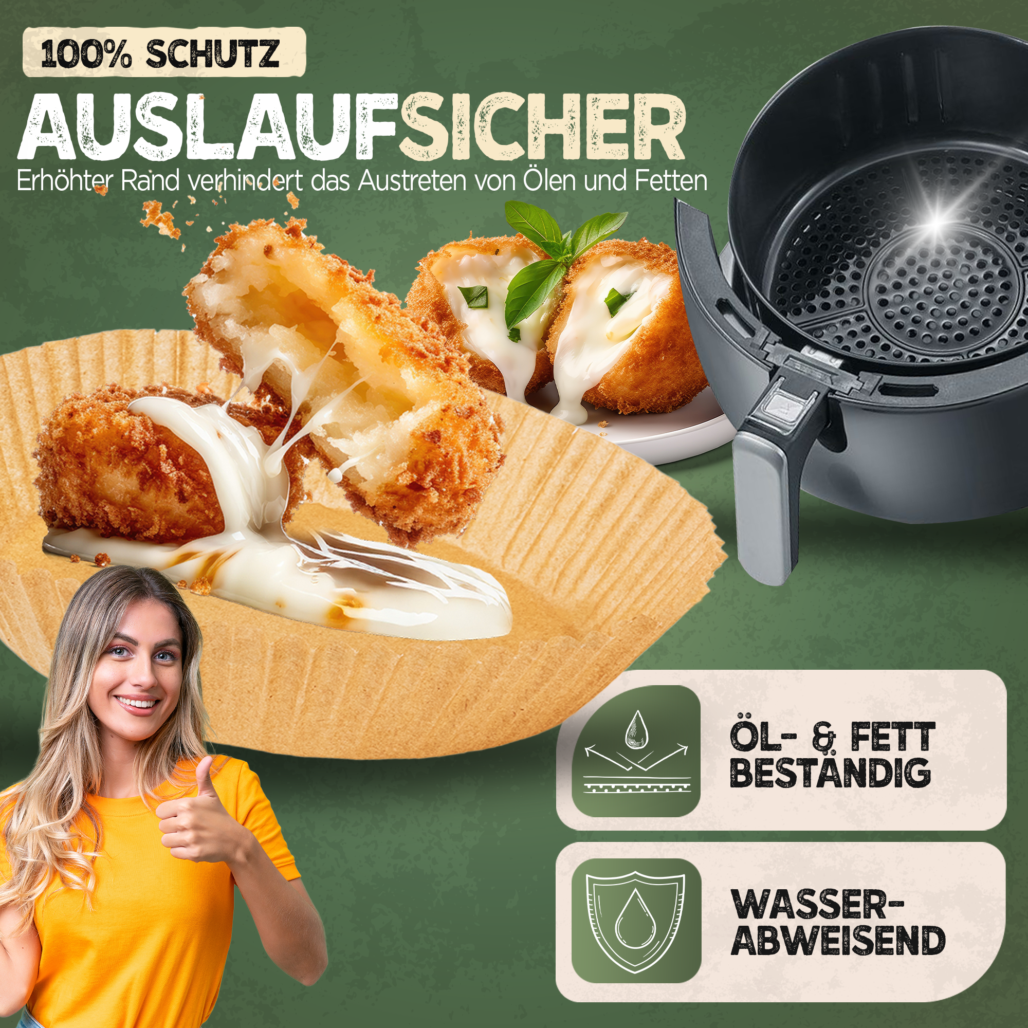 Airfryer Backpapier rund