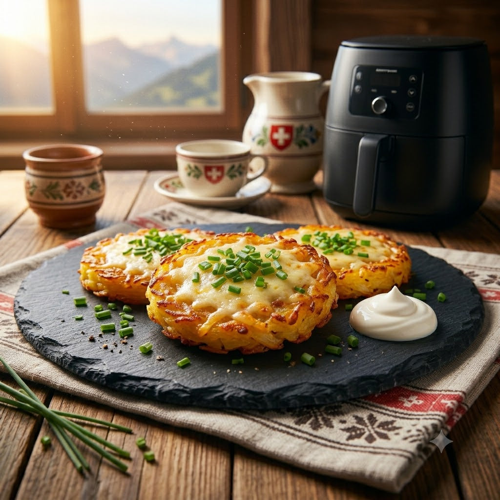 Mini-Käse-Rösti aus dem Airfryer – knusprig in 15 Minuten