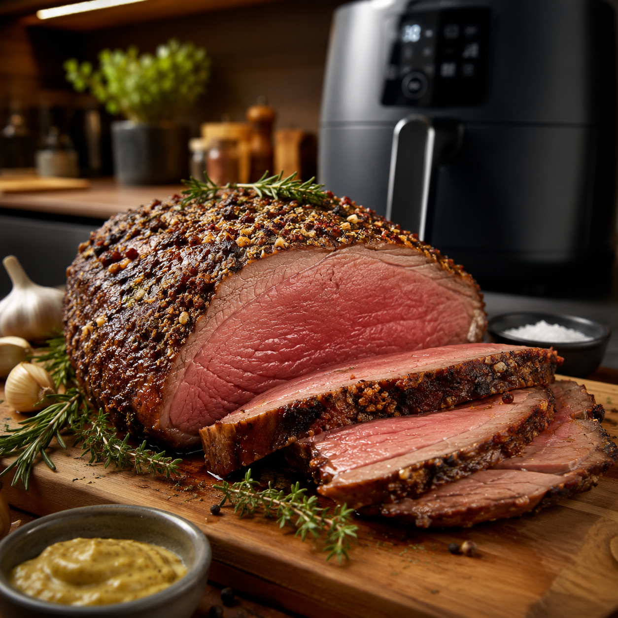 Sonntags-Roastbeef aus dem Airfryer mit krosser Kruste