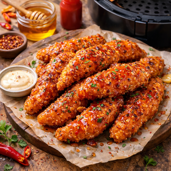 Virale Hot Honey Chicken Tenders aus dem Airfryer