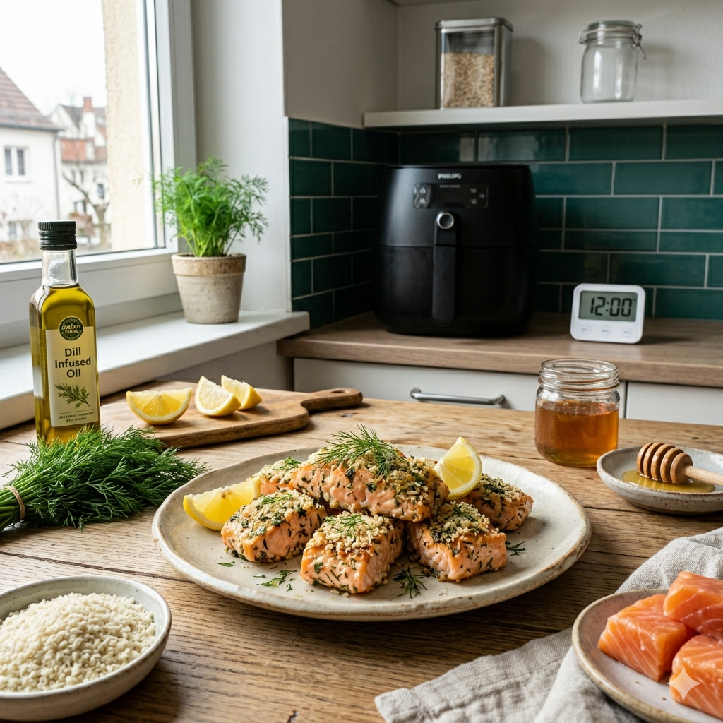 5-Zutaten-Lachs aus dem Airfryer in 12 Minuten