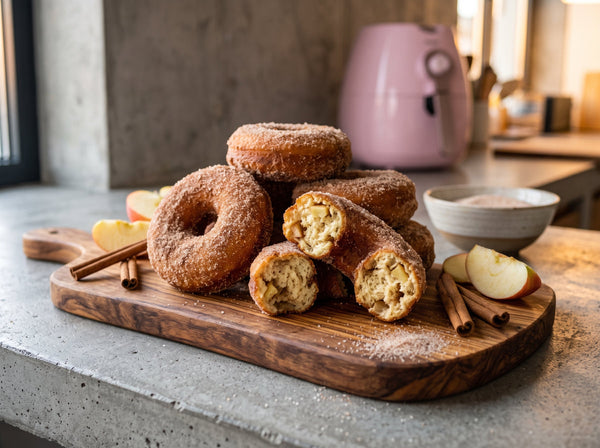 Apfel-Zimt-Donuts aus dem Airfryer ohne Frittieren