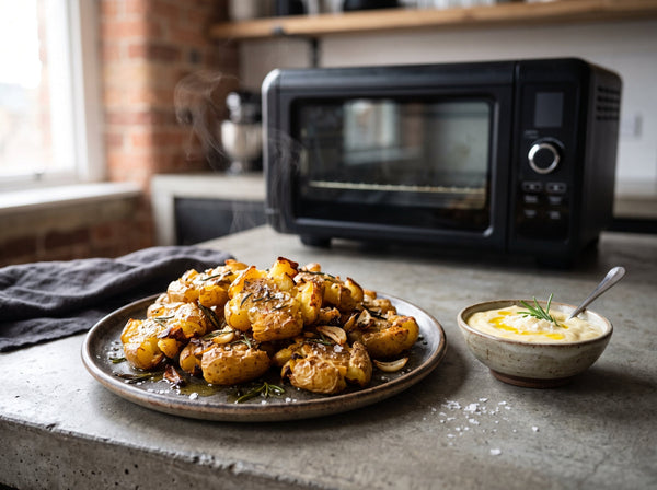 Crispy Smashed Potatoes aus dem Airfryer – viraler TikTok-Hit