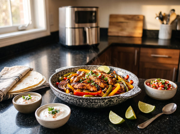 Schnelle Hähnchen-Fajitas aus dem Airfryer in 15 Minuten