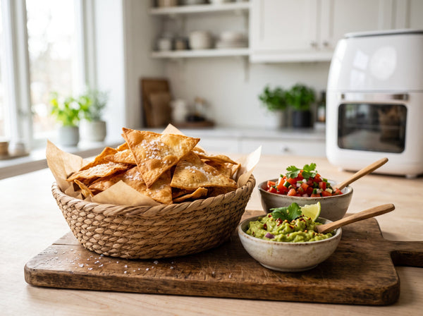 Knusprige Tortilla-Chips aus dem Airfryer mit nur 3 Zutaten