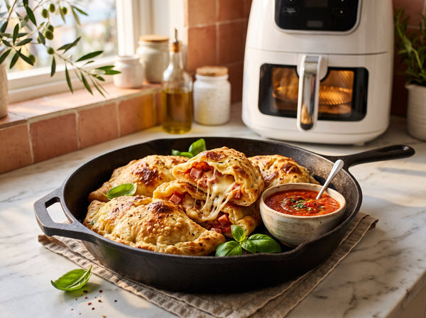 Mini-Calzone mit Schinken & Käse aus dem Airfryer