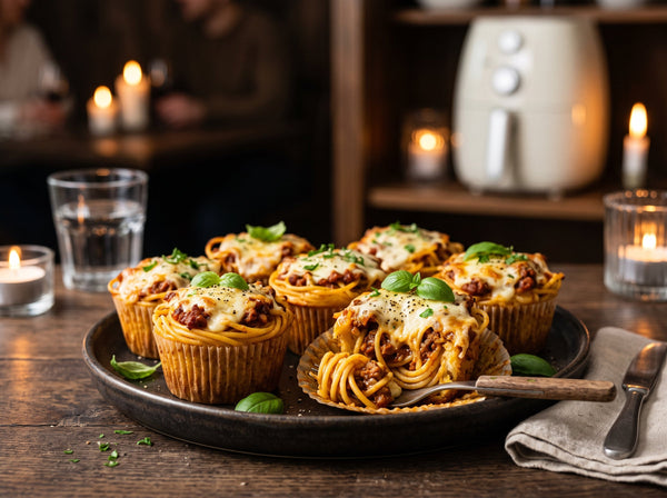 Knusprige Spaghetti-Muffins aus dem Airfryer – Kinderhit in 20 Min