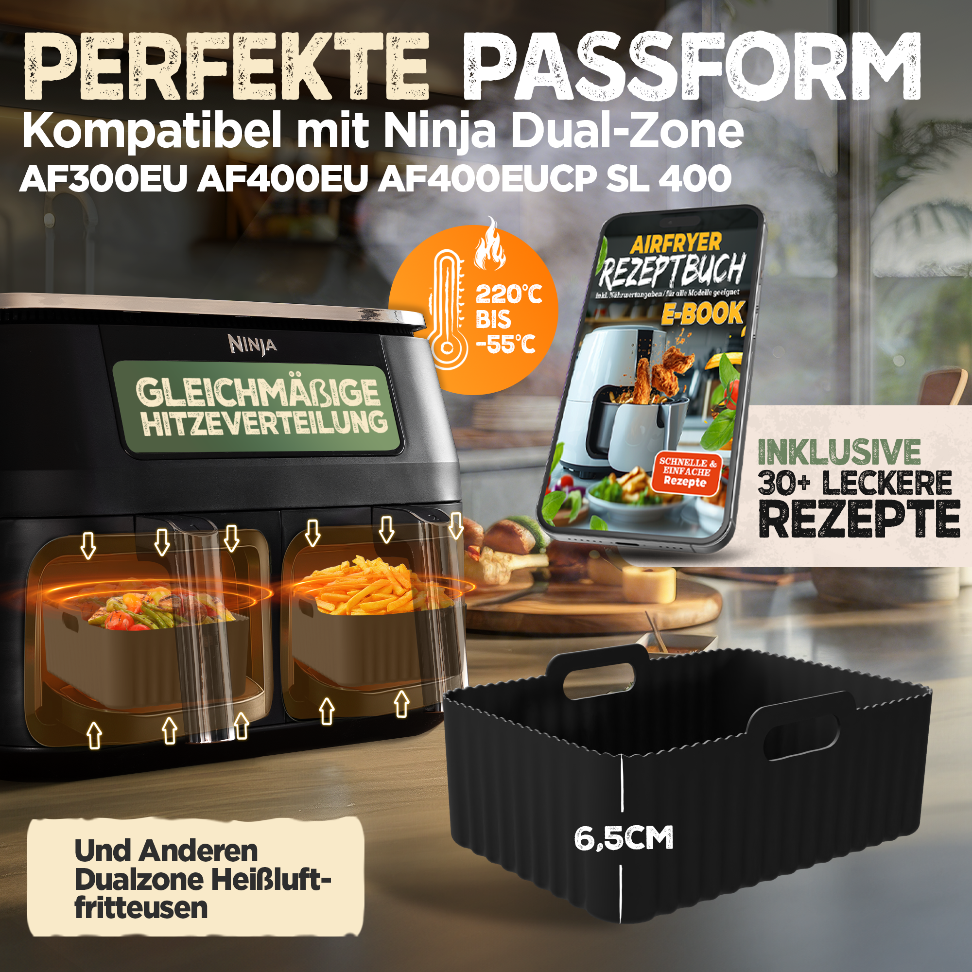 Ninja Heißluftfritteuse Zubehör Set XXL