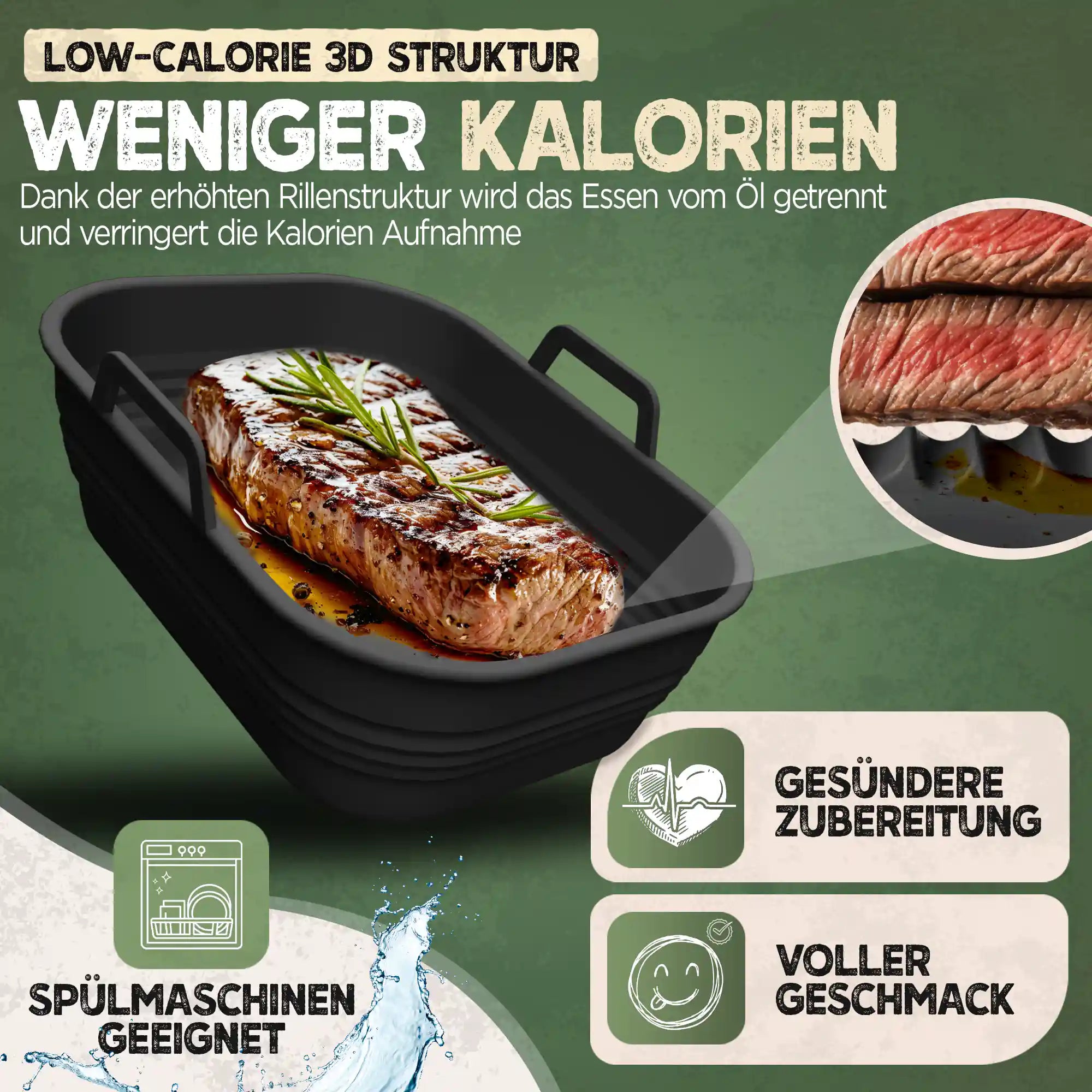 2er Set Silikonform Faltbar für Dual Zone