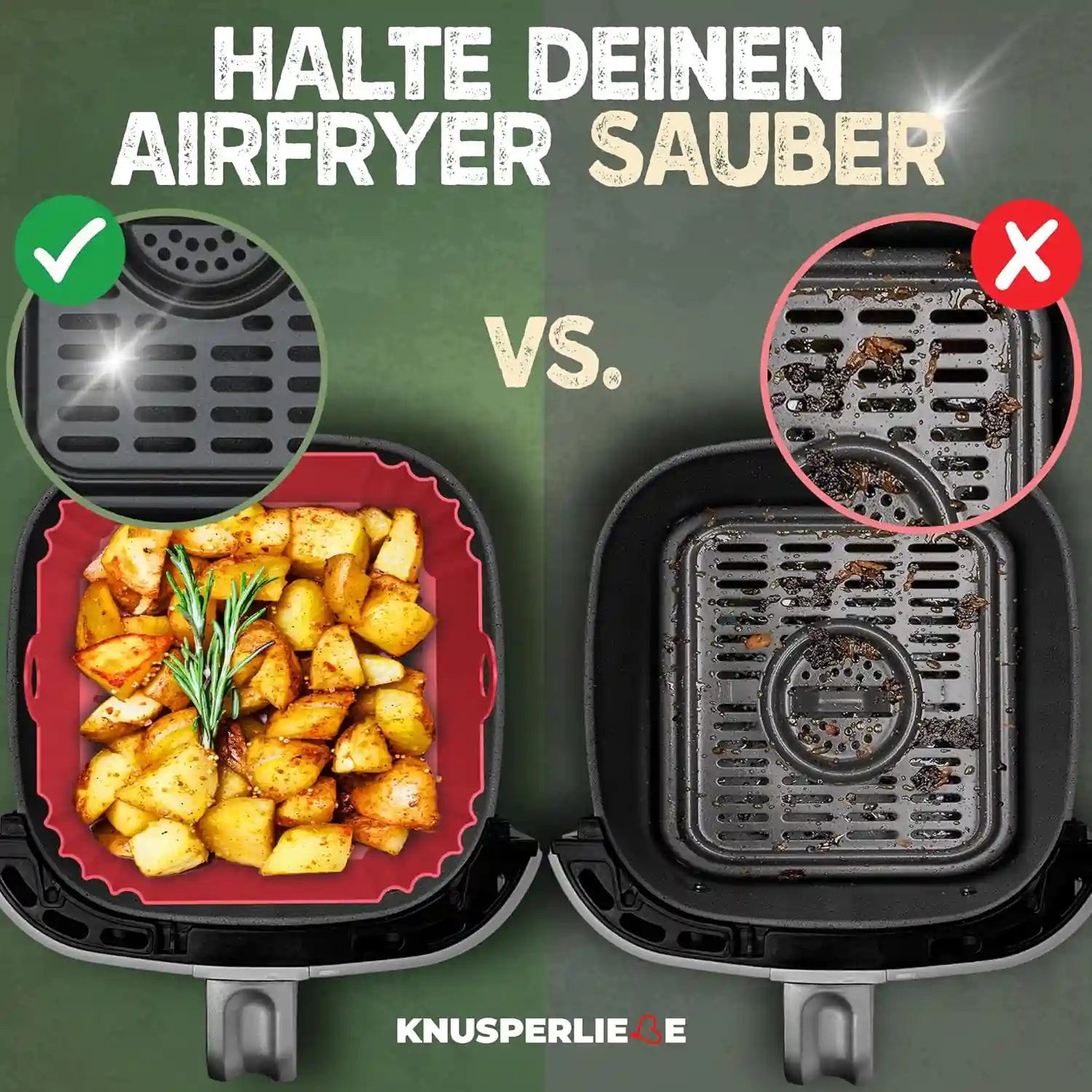 3er Set Silikonformen für Heißluftfritteuse & Airfryer – BPA-frei
