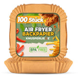 Heißluftfritteuse Backpapier eckig