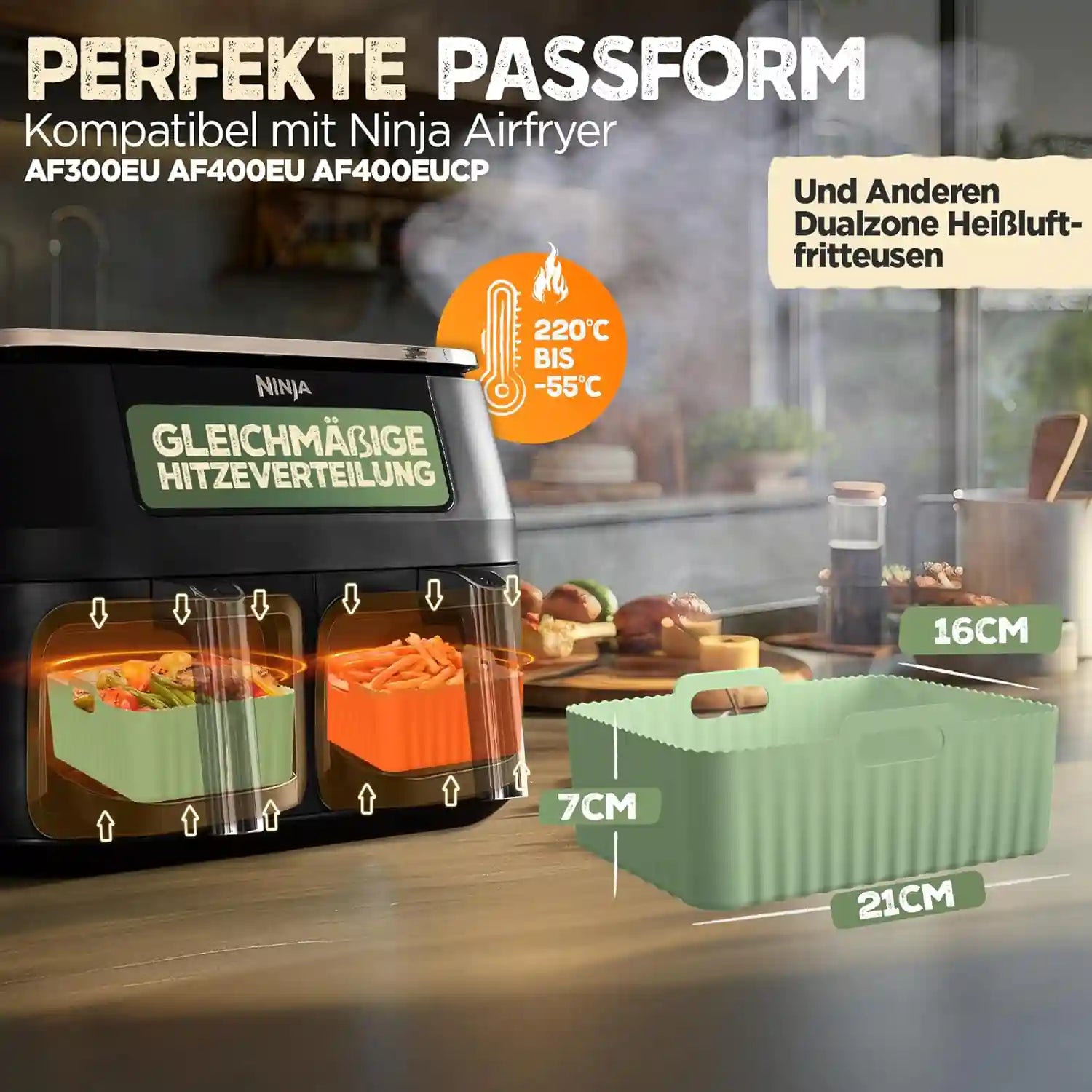 2er Set Silikonformen - Dual Zone