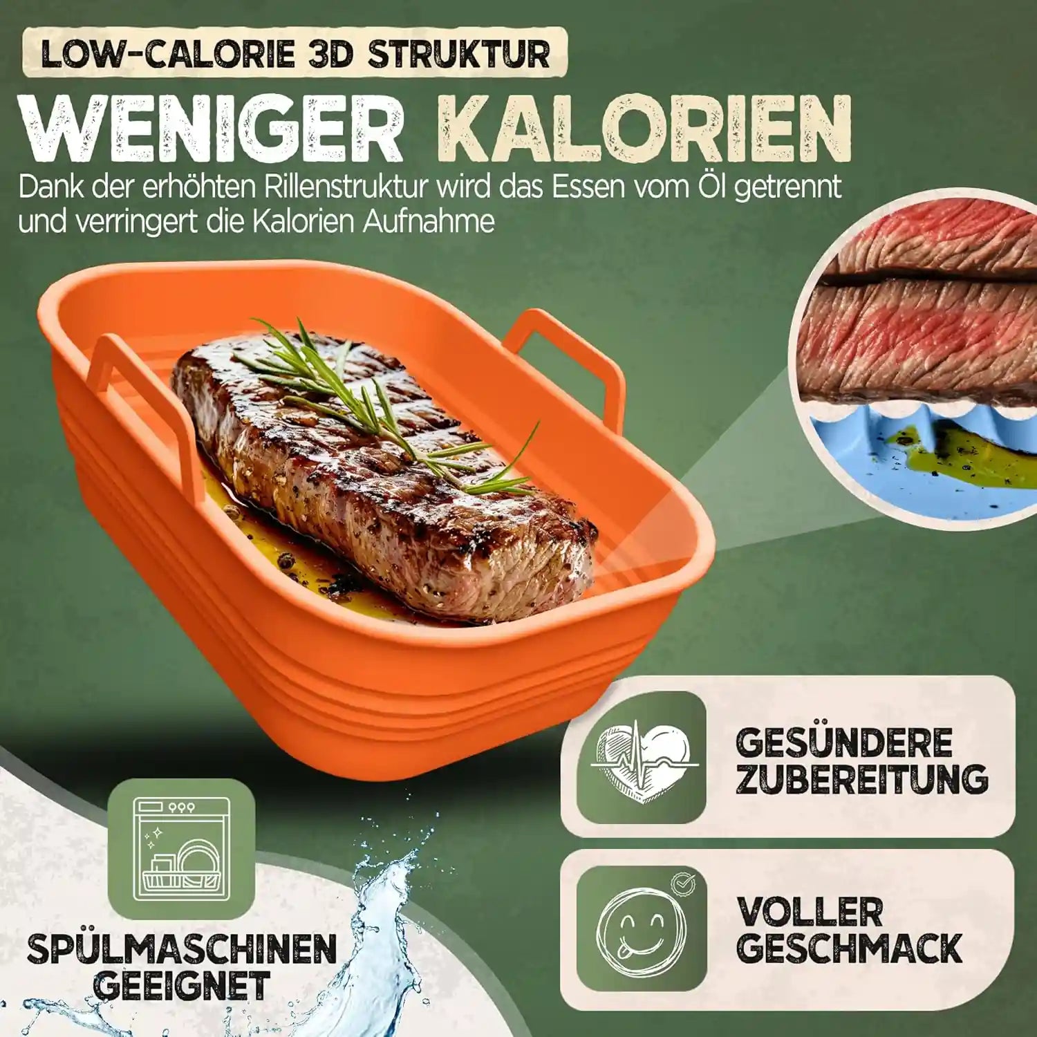 2er Set Silikonform Faltbar für Dual Zone