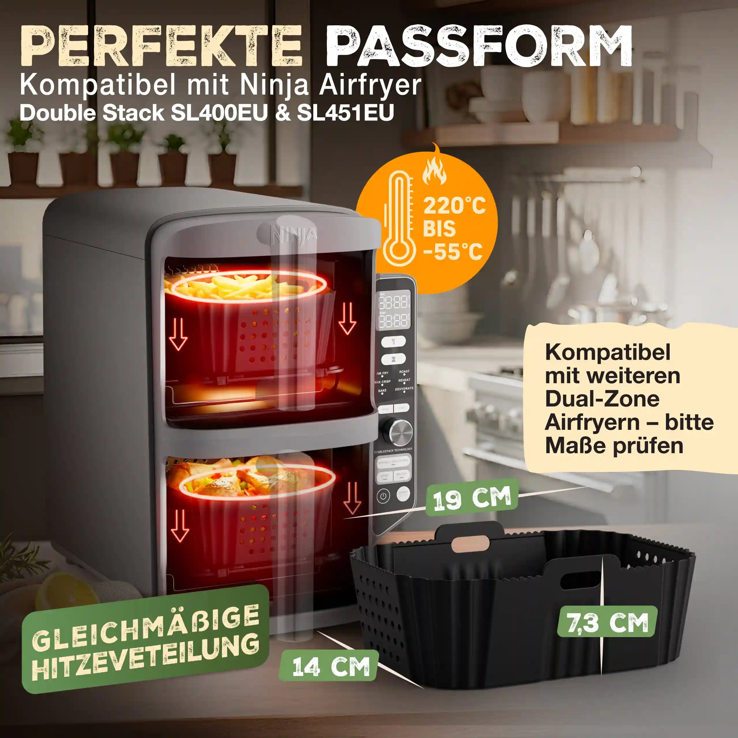 Silikonformen für Ninja Double Stack SL400/SL451