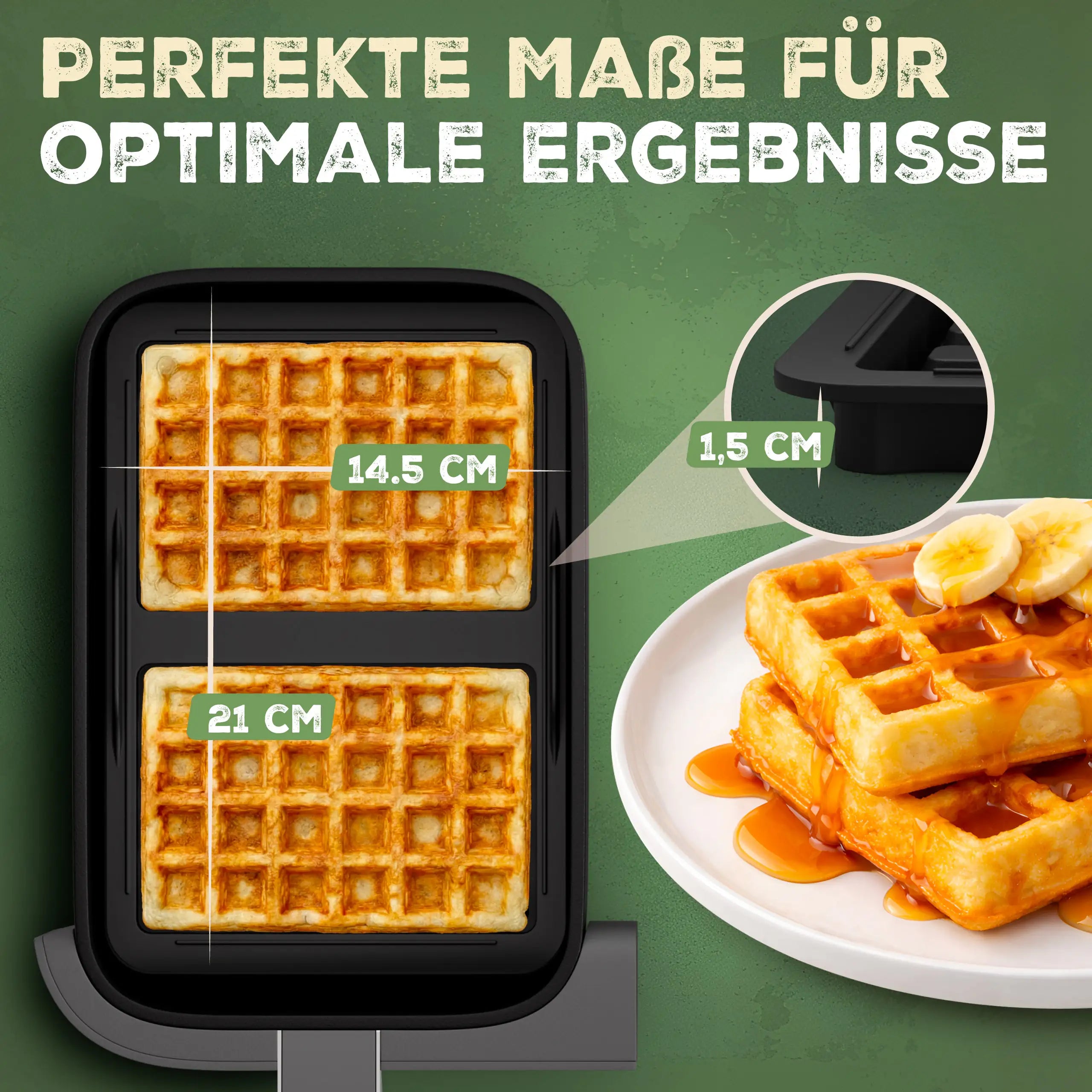 Waffeleinsatz für alle Heißluftfritteusen aus BPA-Freiem Silikon
