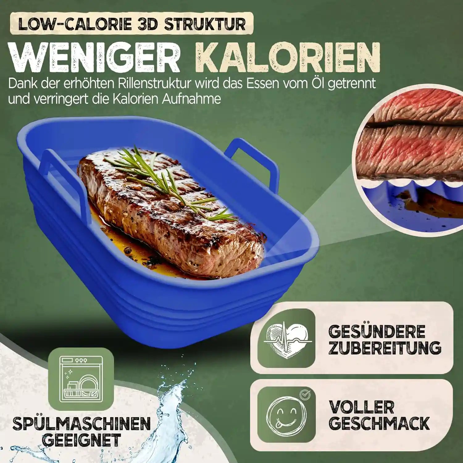 2er Set Silikonform Faltbar für Dual Zone