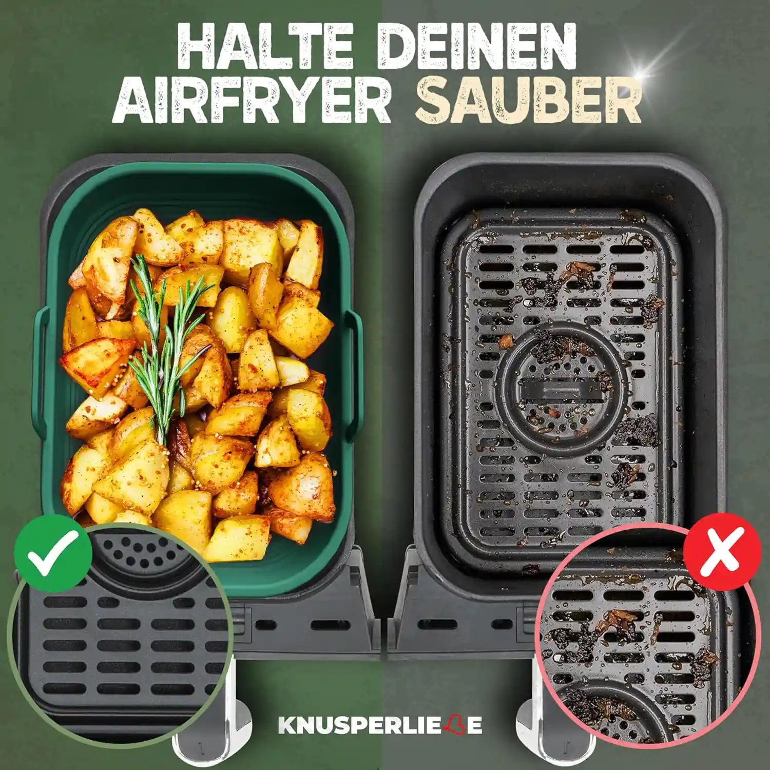 2er Set Silikonform Faltbar für Dual Zone