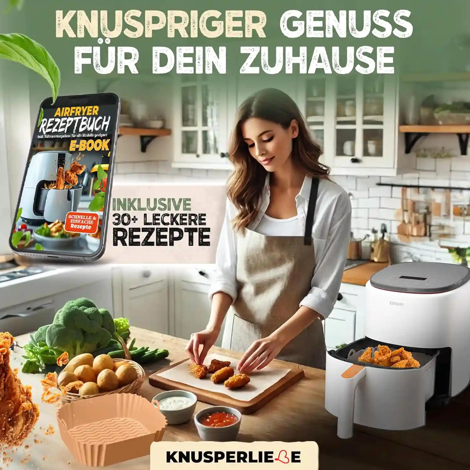 3er Set Silikonformen für Heißluftfritteuse & Airfryer – BPA-frei