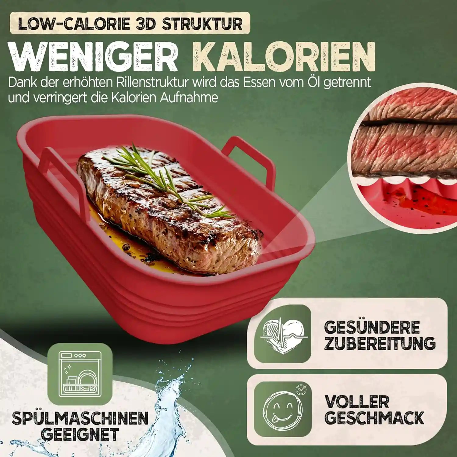 2er Set Silikonform Faltbar für Dual Zone