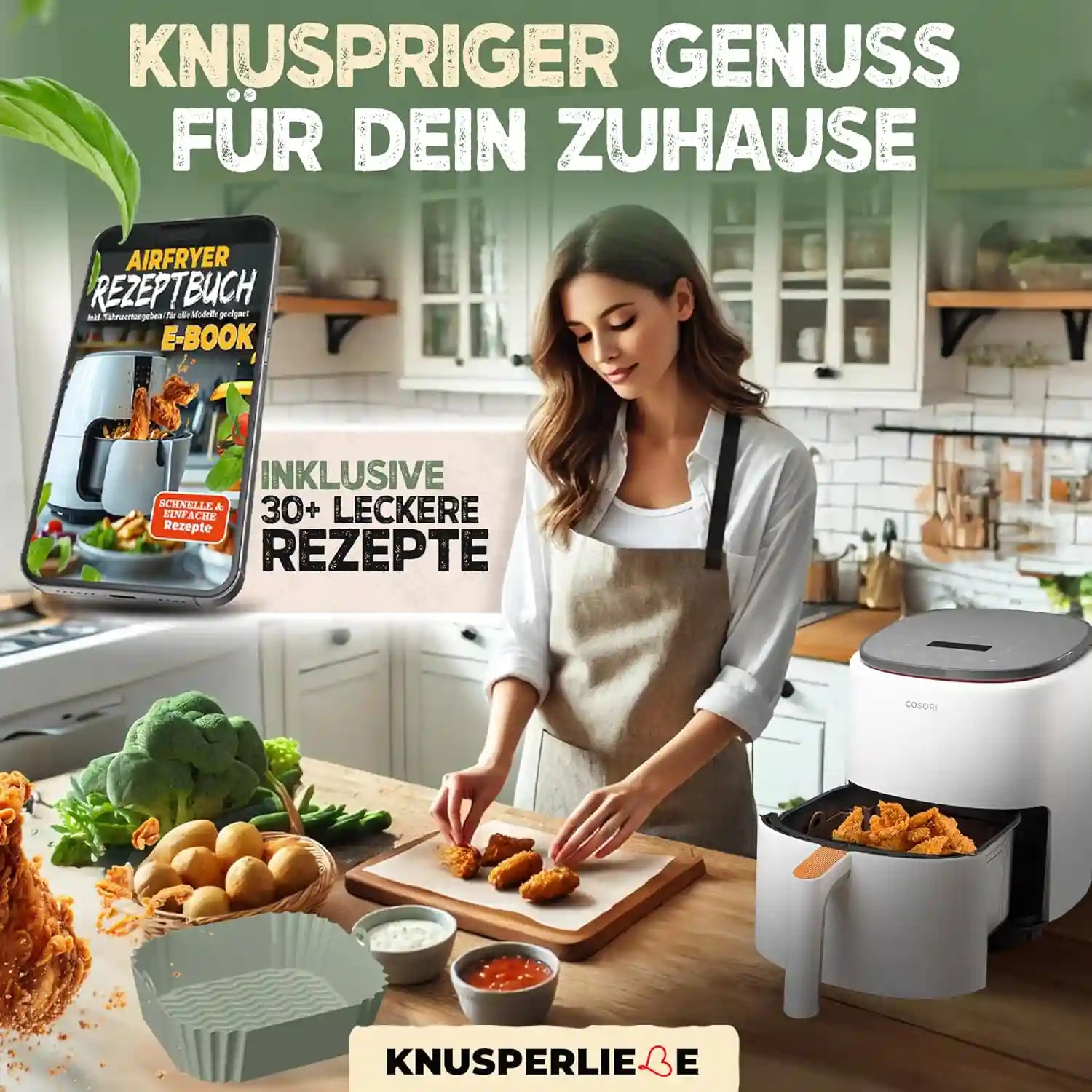3er Set Silikonformen für Heißluftfritteuse & Airfryer – BPA-frei