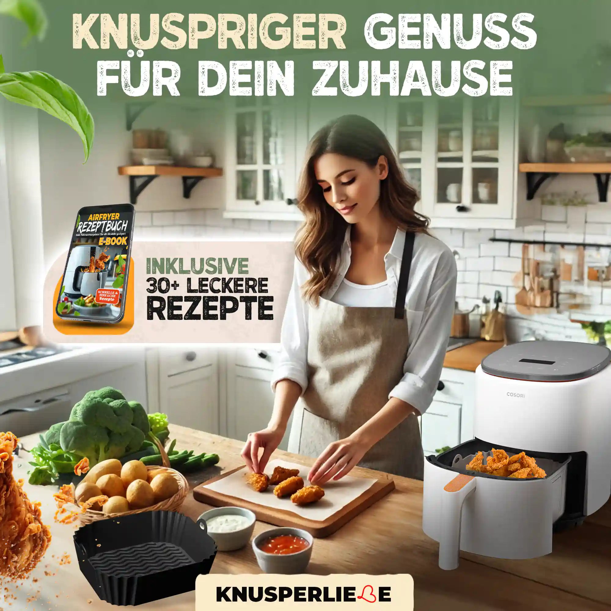 3er Set Silikonformen für Heißluftfritteuse & Airfryer – BPA-frei