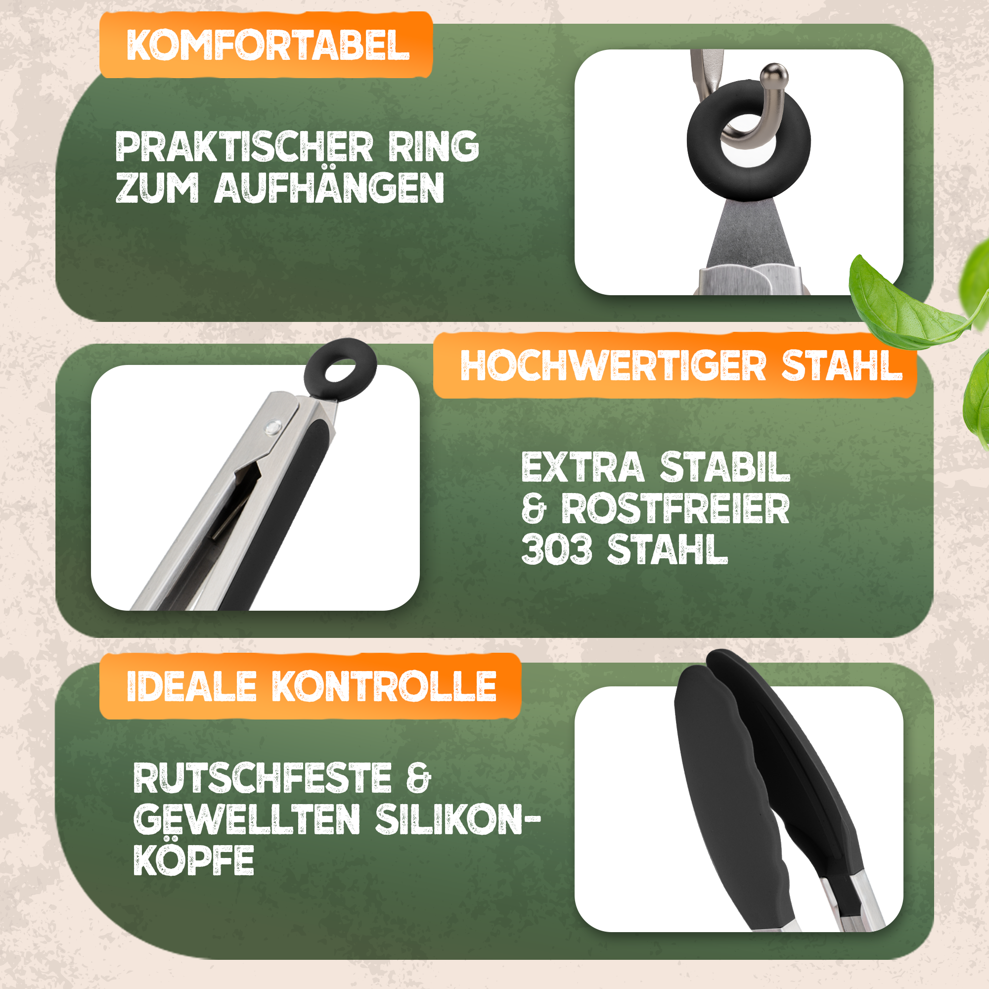 Küchenzange 2er-Set