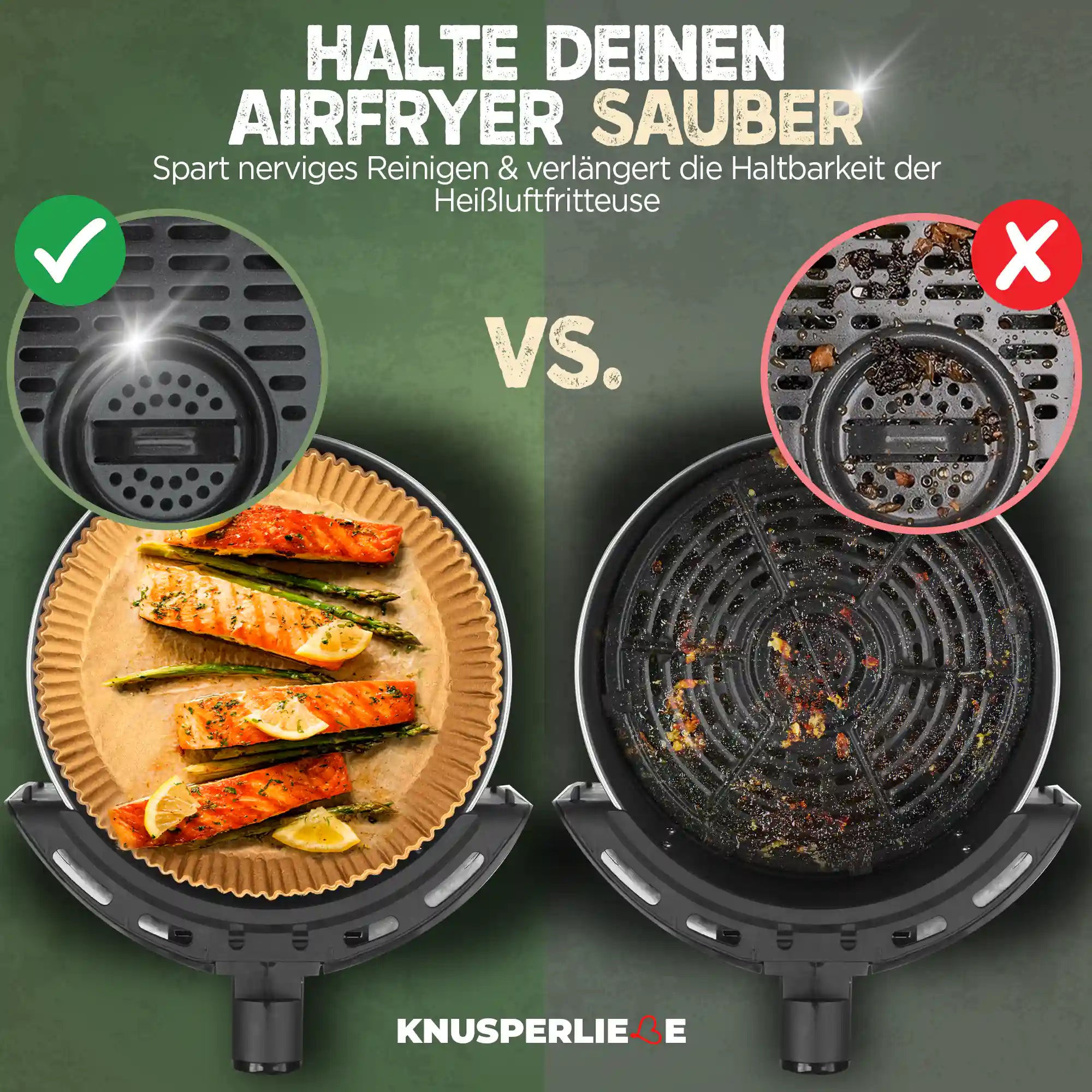 Airfryer Backpapier rund