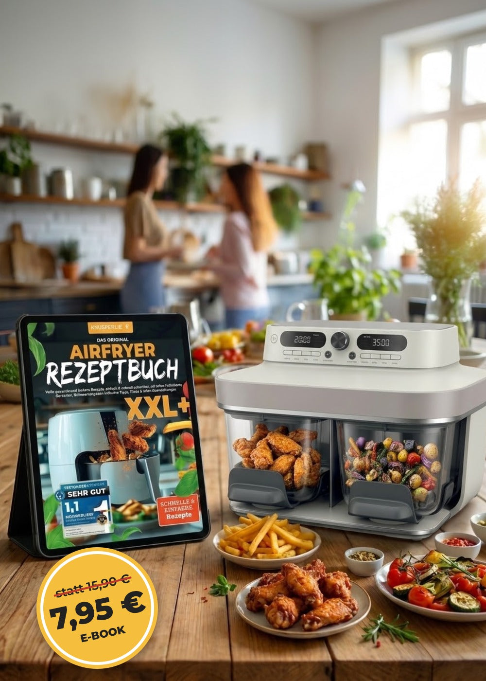 KNUSPERLIEBE Airfryer Rezeptbuch E-Book für 7,95 € statt 15,90 €